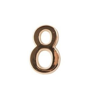 Cyfra "8" 5cm złota lakier samoprzylepna